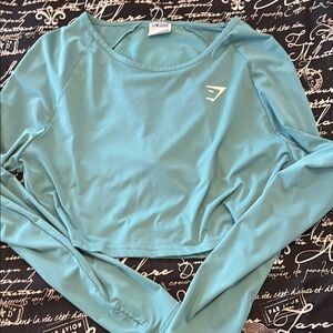Gymshark Women's Teal Long Sleeve Top